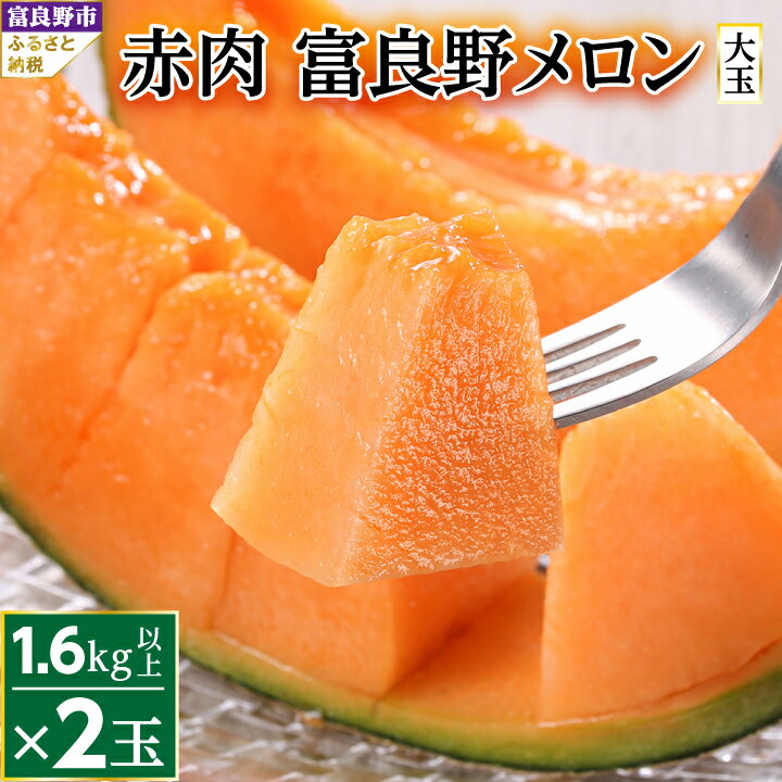 【ふるさと納税】＼総合ランキング入賞！／_【TVで紹介されました!】富良野メロン赤肉　2玉(大玉)_ メロン ふらのメロン フルーツ 果物 くだもの 北海道 富良野市 富良野 ギフト プレゼント 人気 美味しい 赤肉 赤肉メロン 贈答 国産 産地直送 常温 おすすめ 【1257988】