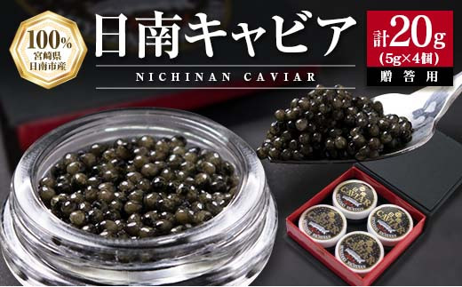 
日南CAVIAR「キャビア」計20g(5g×4個)　魚　魚介　国産 FD3-23
