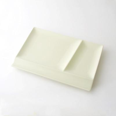 ふるさと納税 瑞浪市 【美濃焼】miyama.の箸置き付仕切り皿　イゾラ　パレットプレートL　1枚　グレージュマット |  | 02