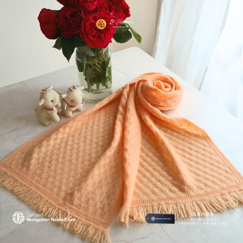 『Noble Fibre』100％カシミヤ・マフラー ベリーニ【高級 カシミア おしゃれ ファッション 防寒 かしみあ】 G3323