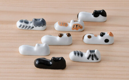 【波佐見焼】にゃんこの箸置き ８種 カトラリー【大新窯】[DC152] 波佐見焼