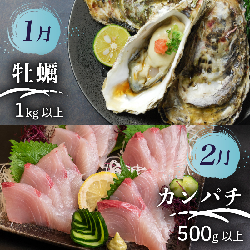 【鮮魚定期便 】 旬 の 刺身 定期便 4回 コース 野島水産 が お届け！ | 漁師町定期便 下処理済み 鮮魚 刺し身定期便 かつお かつおのたたき 藁焼き タタキ 鯛 真鯛 マグロ 牡蠣 しらす 