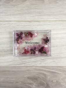 ハーバリウムプレート Happy Wedding （オイル少量タイプ） パープル ／ 雑貨 玄関 小物 kanon インテリア プリザーブドフラワー ドライフラワー ハンドメイド品 奈良県 田原本町