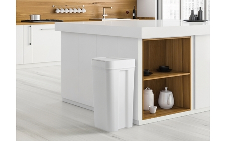 シールズ45 密閉ダストボックス LBD-03 ホワイト / ゴミ箱 臭い漏れ防止 スリムデザイン プッシュ開閉 ライクイット like-it【like040】