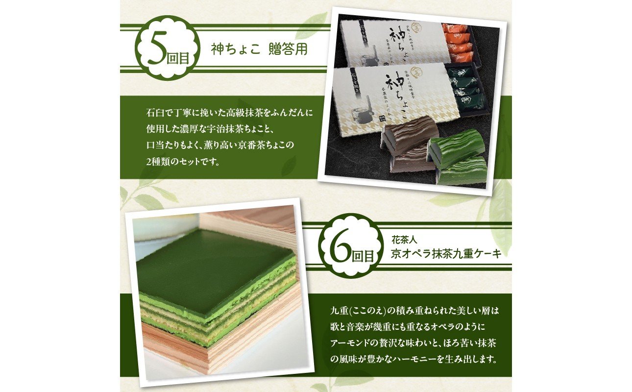 木津川市厳選スイーツを毎月お届け！！定期便6か月