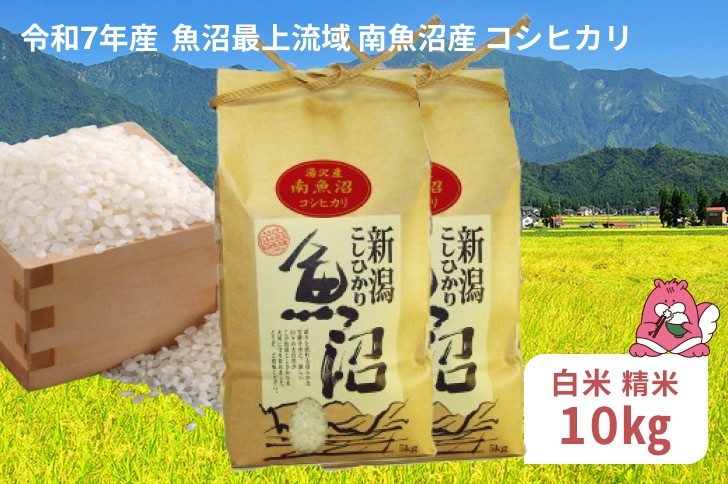 
            令和7年産 10kg〈白米〉（5kg×2袋） 魚沼最上流域 南魚沼産 コシヒカリ 精米したてのお米をお届け 【湯沢産 コシヒカリ】
          