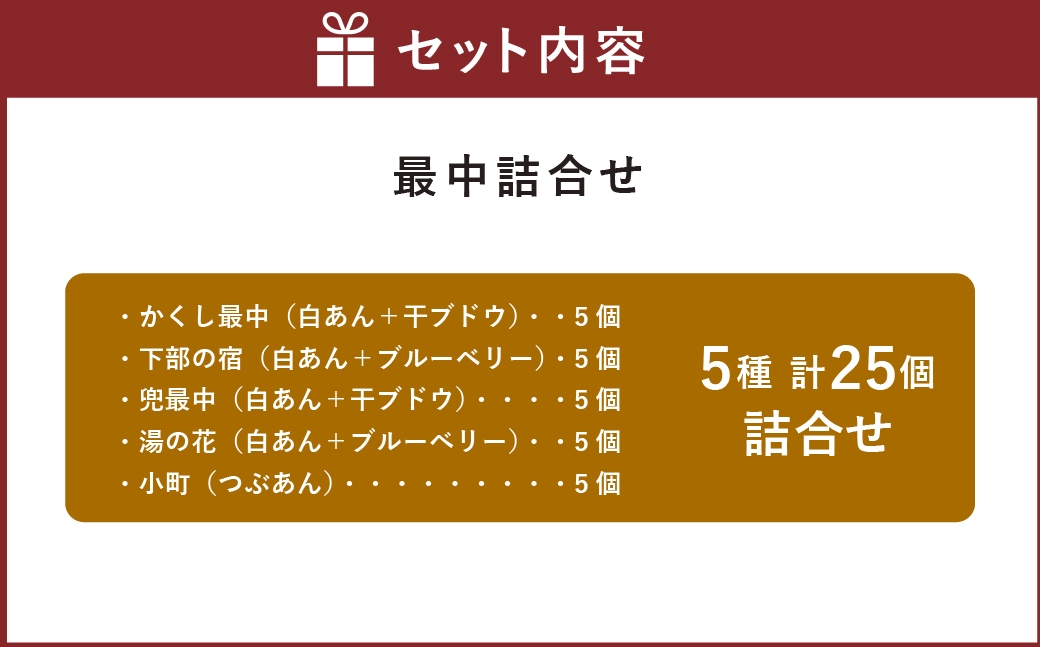最中5種25個詰合せ