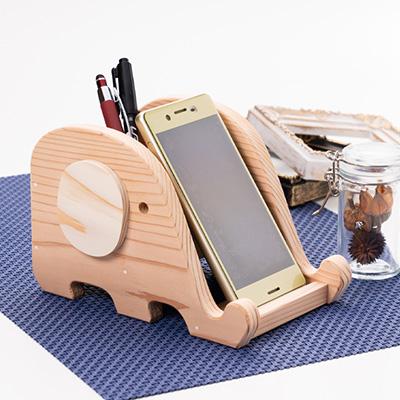 ふるさと納税 津山市 ぞうさんスマホ立て　組立工作キット |  | 01