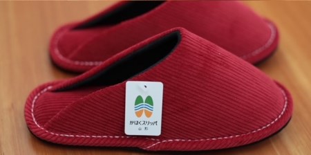 ☆レッド・Mサイズ☆LUCE sotonui 1足【河内スリッパ】
