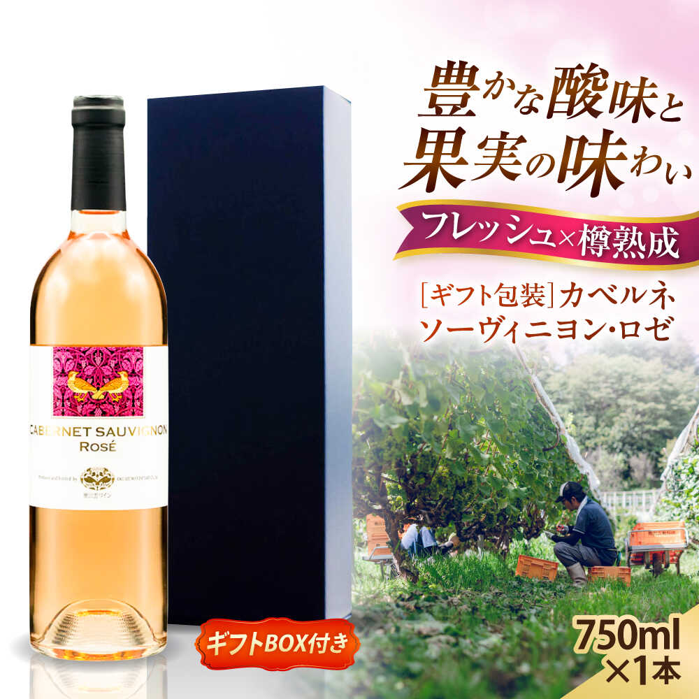 【ふるさと納税】ワイン 奥出雲葡萄園 【ギフト包装】カベルネソーヴィニヨン・ロゼ 国産 ワイン セット 島根県雲南市/有限会社奥出雲葡萄園[AICS020] ロゼワイン 熟成 日本ワイン 国産 島根 ブドウ 葡萄 お酒 フルーティー 冷蔵 贈り物 人気