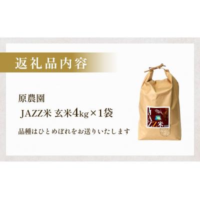 ふるさと納税 玖珠町 【令和8年産米先行受付】原農園 JAZZ米 玄米 4kg ひとめぼれ 米 お米 |  | 03