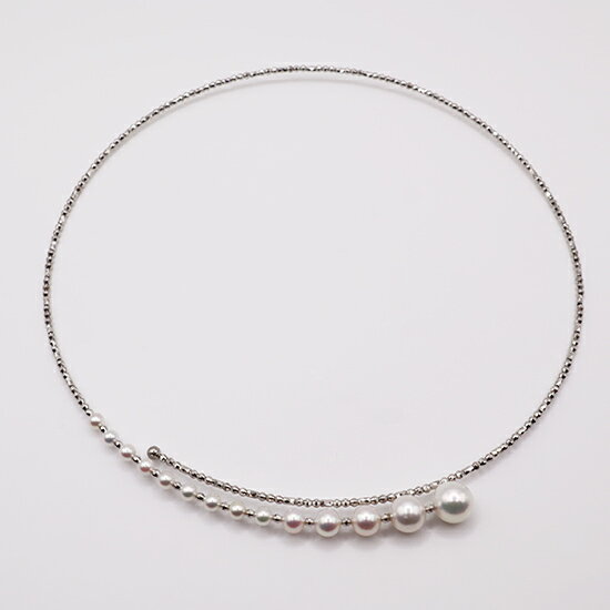 【ふるさと納税】1929 Pt　あこや本真珠3.5～8.0mmドッグネックレス