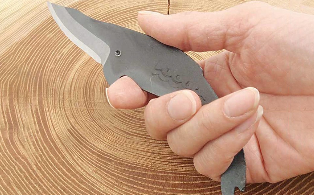 ミニナイフ くじらナイフ ミンククジラB型 ケース付き