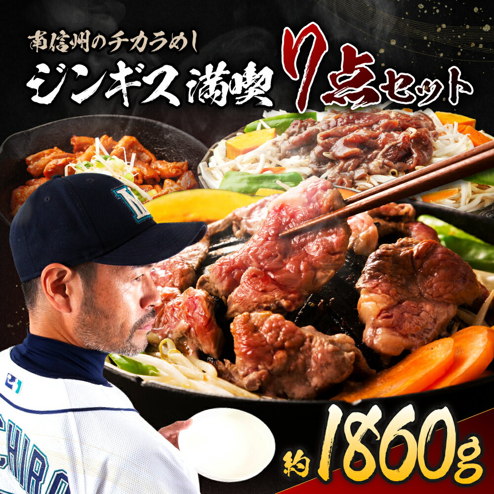 【ふるさと納税】南信州のチカラめし ジンギス 満喫7点セット | 肉 お肉 ニク 豚 鶏 猪 鹿 もつ 味付け肉 ジンギス 南信州 簡単 便利 家庭用 焼肉 炒め物 惣菜 おかず おつまみ 7点 セット 食べ比べ 冷凍 長野県 飯田市