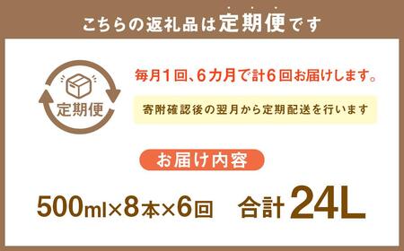 【6回定期便】小樽の造り酒屋 本みりん(500ml×8本)