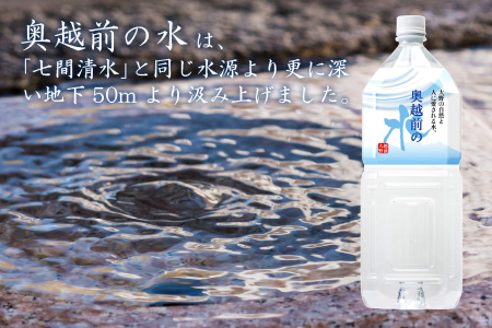 【3ヶ月連続お届け】奥越前の水 ペットボトル2L×6本 計3回 [B-036001]