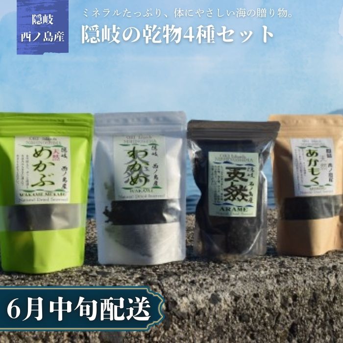 【ふるさと納税】隠岐の乾物4種セット わかめ・めかぶ・あらめ・あかもく　海の幸で日々の健康をサポート！