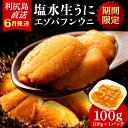 【ふるさと納税】【2025年発送予約】エゾバフンウニ 100g (100g×1パック) ＜利尻漁業協同組合＞ 雲丹 うに北海道ふるさと納税 利尻富士町 北海道 海鮮 北海道 海鮮 うに 生うに 北海道 うに 雲丹 通販 ギフト ウニ 贈答品 贈り物 塩水生うに