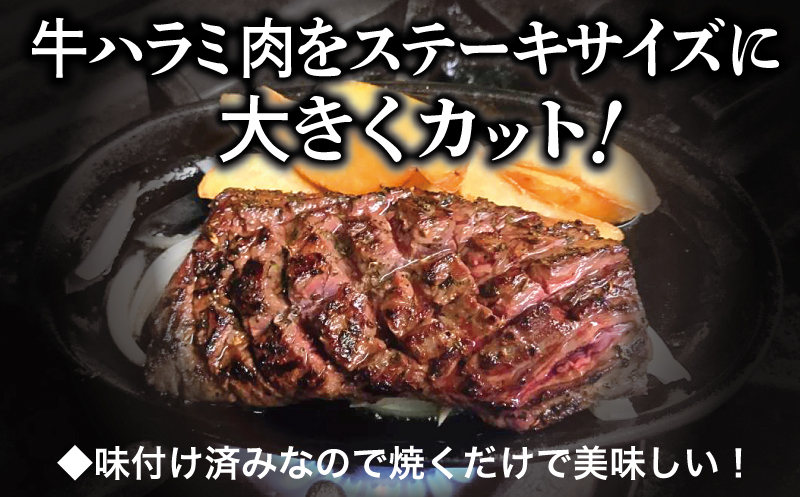 【満足牛ハラミステーキ】オリジナルスパイス仕込み 1枚220g×4P 合計880g 【味付け ハラミ ステーキ 小分け 焼くだけ 簡単調理 BBQ 牛肉】 010B1722_イメージ3