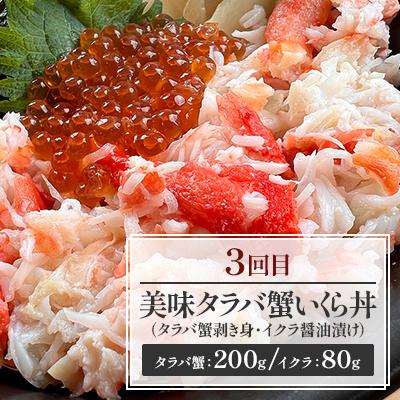 ふるさと納税 網走市 【毎月定期便】オホーツク産直市場かにやの美味定期便(帆立・きんきとホッケ・タラバ蟹とイクラ)全3回 |  | 03