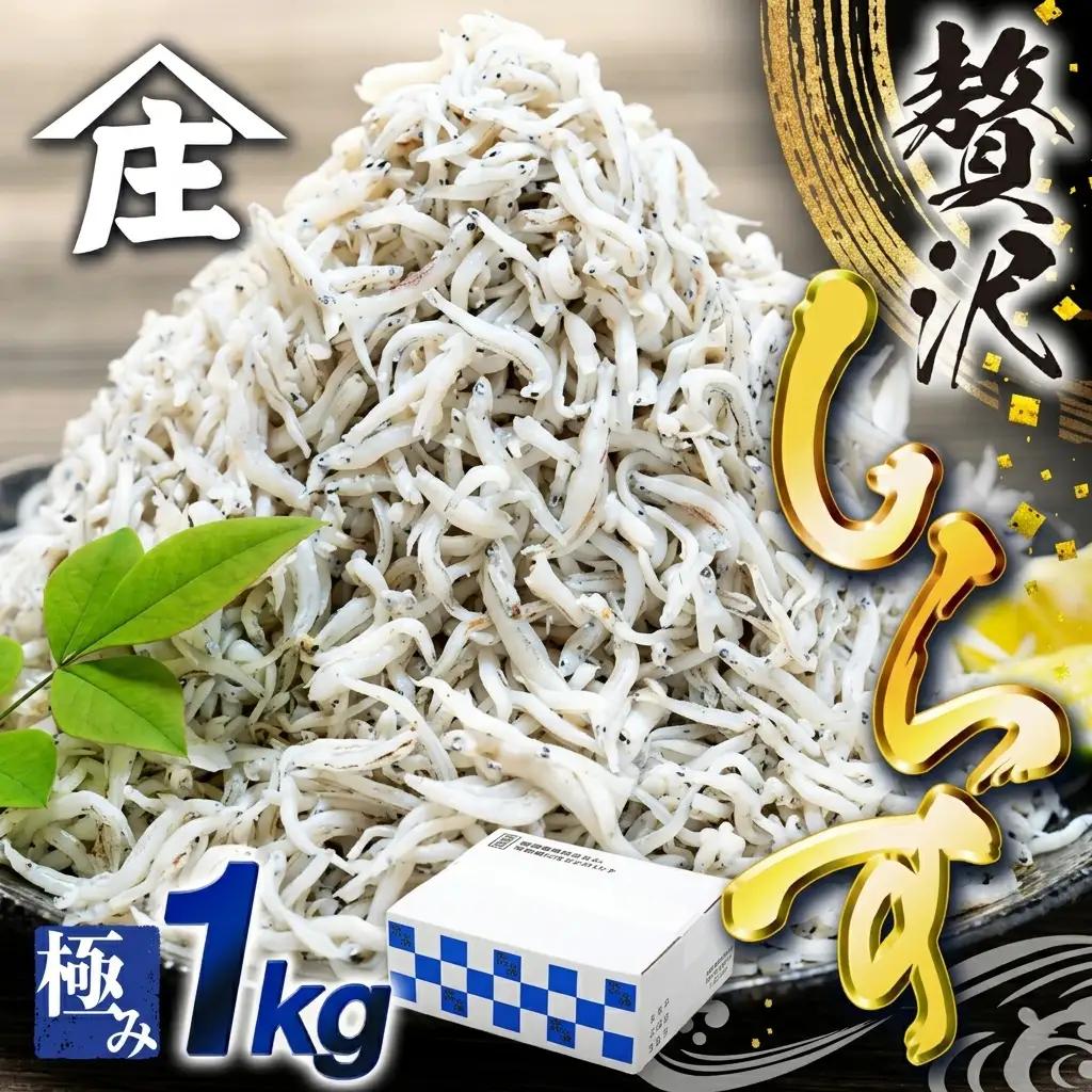 しらす 1kg ( 1kg × 1箱 ) 冷凍 極み ちりめん しらす干し 減塩 釜揚げ ごはん 丼 パスタ チャーハン サラダ 魚 料理 山庄 愛知県 南知多町 師崎
