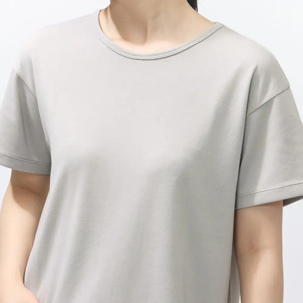 リカバリーウェア/レディス半袖Tシャツ/Lサイズ/セピア