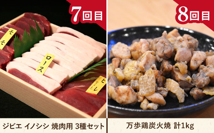 【全12回定期便】肉のお楽しみ定期便 食べ比べ セット ( 博多和牛 糸島和牛 糸島豚 はかた地どり イノシシ ウインナー シャトーブリアン ステーキ ハム ソーセージ ハンバーグ ) 糸島市 [AA