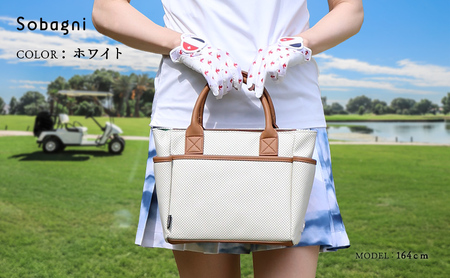 Sobagni カートバッグ -PRATO- ゴルフ カバン バッグ トートバッグ ホワイト