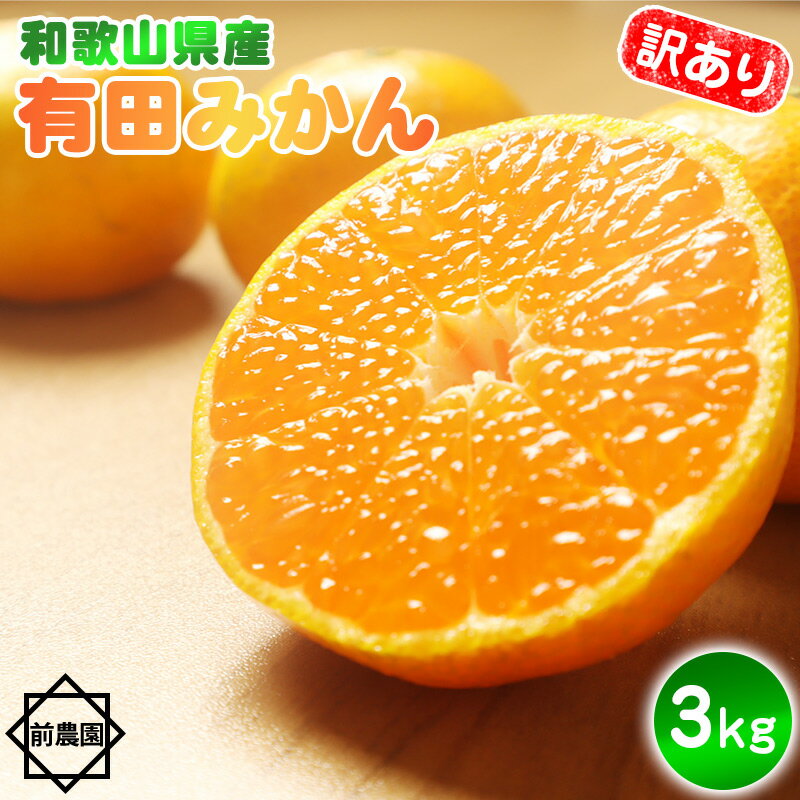 【ふるさと納税】【2025年先行予約】【産地直送】 和歌山県産 有田みかん 3kg サイズ混合 【訳あり】【ミカン 蜜柑 柑橘 温州みかん 和歌山 有田】