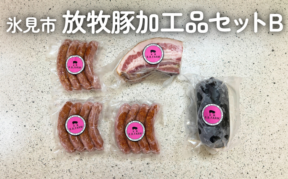 
放牧豚 加工品セットB 富山県 氷見市 ポーク 肉 ウインナー ソーセージ ベーコン ボローニャ
