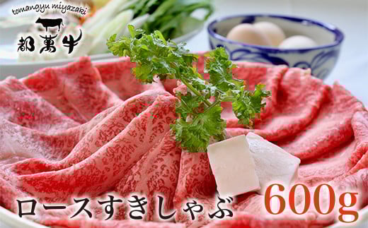 黒毛和牛『都萬牛』ローススライス600g すき焼き・しゃぶしゃぶ<2-25>牛肉 肉 ビーフ スライス肉 宮崎県西都市 30日以内の発送となります。