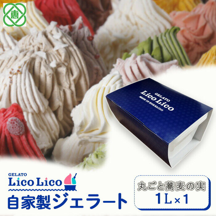 【ふるさと納税】【1,000ml】 「GELATO LicoLico」 自家製ジェラート1L ジェラート 丸ごと蕎麦の実 アイス 1L 業務用 LicoLico リコリコ 北海道 恵庭市 恵庭 ふるさと納税 ギフト スイーツ 詰合わせ お取り寄せ 内祝い 北海道ふるさと納税【60003601】