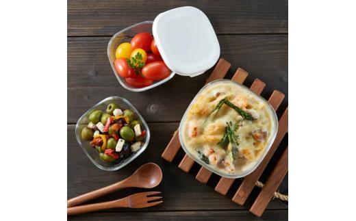 HARIO 耐熱ガラス製保存容器3個セット［KST-2012-OW］ ※離島への配送不可｜ハリオ おしゃれ シンプル スタイリッシュ かわいい 耐熱 ガラス 食器 器 保存容器 日用品 キッチン用品 