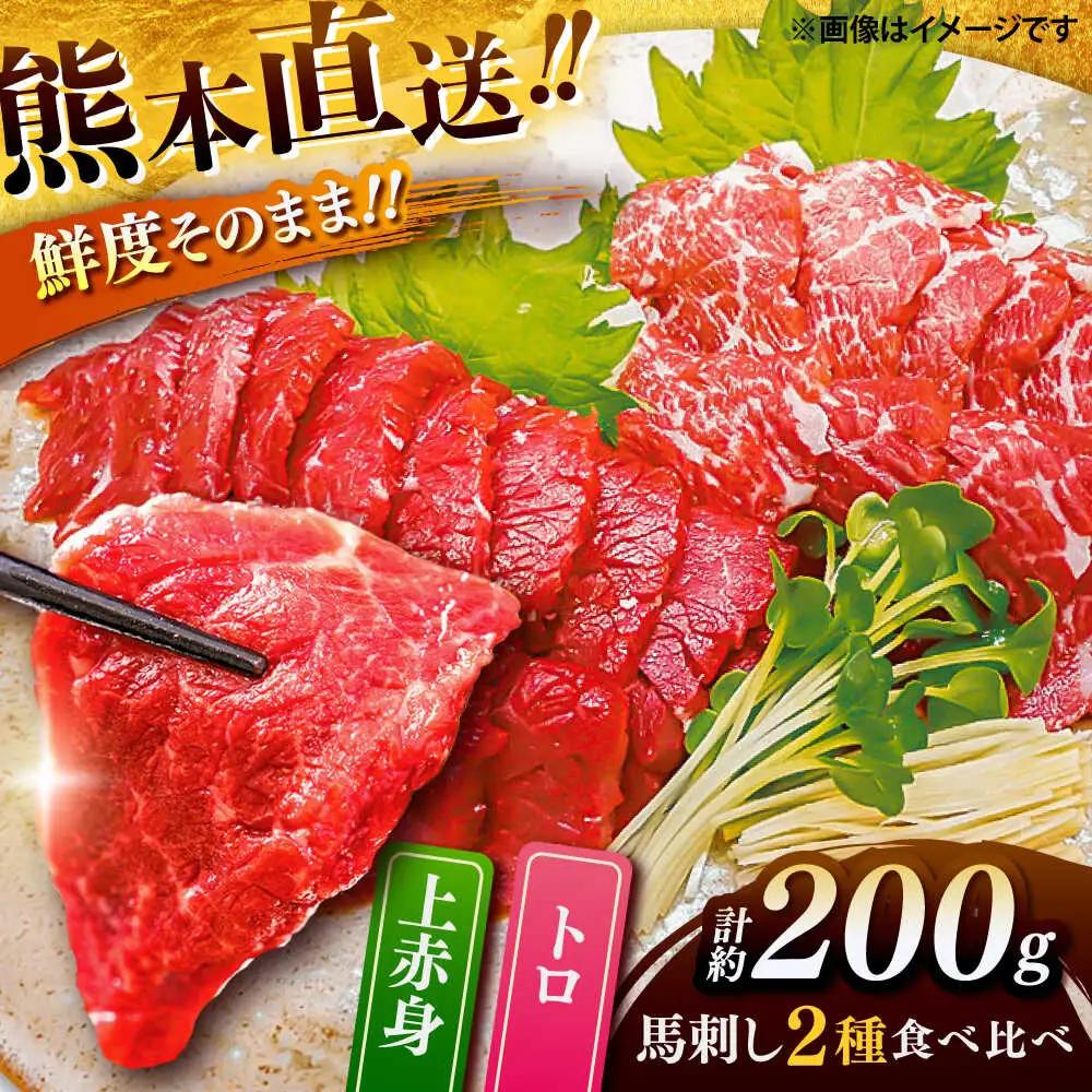 馬刺し2点盛り計約200g 馬刺し醤油 BHAC001