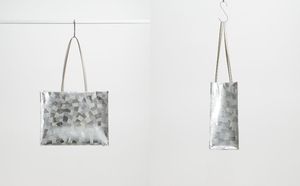 【KENTO HASHIGUCHI×京都西陣織】銀引箔 トートバッグ A4 横型｜京都 バッグ 鞄 人気 ブランド［ 京都 バッグ 鞄  西陣織 人気 おすすめ ファッション おしゃれ お取り寄せ 通