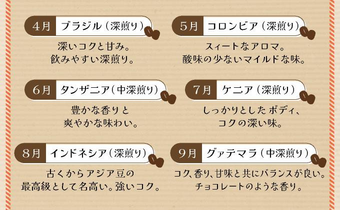 ＜定期便・全12回＞世界を夢見るコーヒー【豆】500g|コーヒー豆 珈琲 詰め合わせ 飲み比べ セット 深煎り 中入り 浅煎り アフターミックス製法 猫屋カフェ 送料無料 福岡県 那珂川市 豆