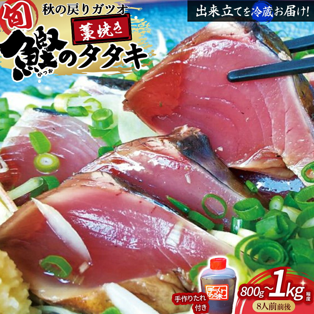 【ふるさと納税】初ガツオ 鰹のタタキ セット（800g〜1kg）鰹 藁焼き カツオ かつお たたき カツオのたたき かつおのたたき 高知 シーズン旬もの！薬味（ニンニク、刻みネギ、スライス玉ネギ） 手作りの味 タタキのタレ付き 捕れたて鰹を発送 Ekd-01
