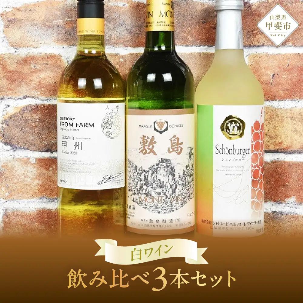 山梨ワイナリー 　白ワイン 飲み比べ３本セット　 【AD-74】