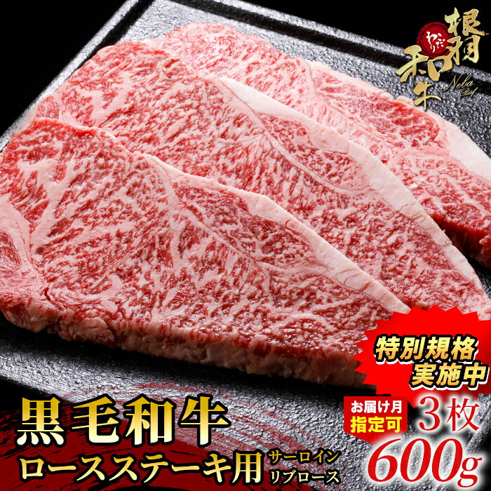 【ふるさと納税】《特別規格実施中！》今だけの金額★お届け月が選べる◎ 根羽こだわり和牛 ステーキ 赤身 霜降り ロースステーキ用 (サーロイン・リブロース) 3枚 600g (200g×3) 国産 黒毛和牛 牛肉 牛 和牛 ステーキ 和牛 サーロイン リブロース 個包装 期間限定 数量限定