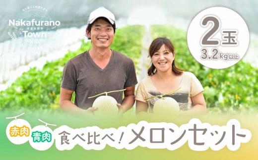 【2025年発送】中富良野町産メロン　よくばりセット　2玉