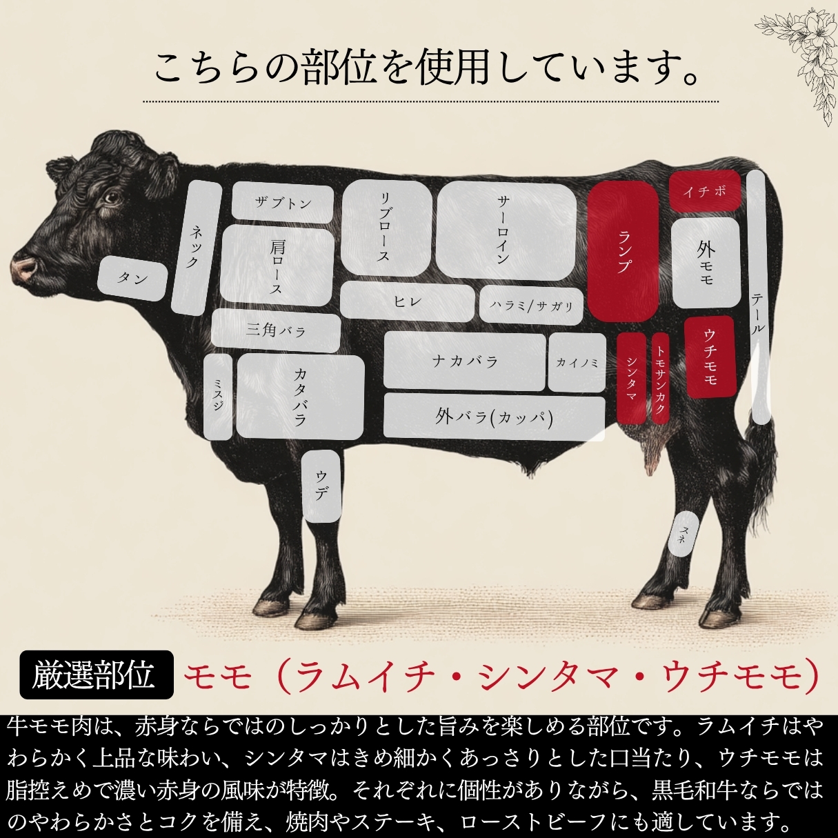 この味プレミアム！【A4～A5】博多和牛赤身モモ焼肉用 500g (250g×2p) | 牛肉 ブランド牛 国産 和牛 福岡 博多  BBQ CP069b 500g