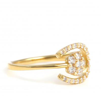 ふるさと納税 大月市 0.3CT 馬蹄、桜リング　R3986DI-Y#15 |  | 02