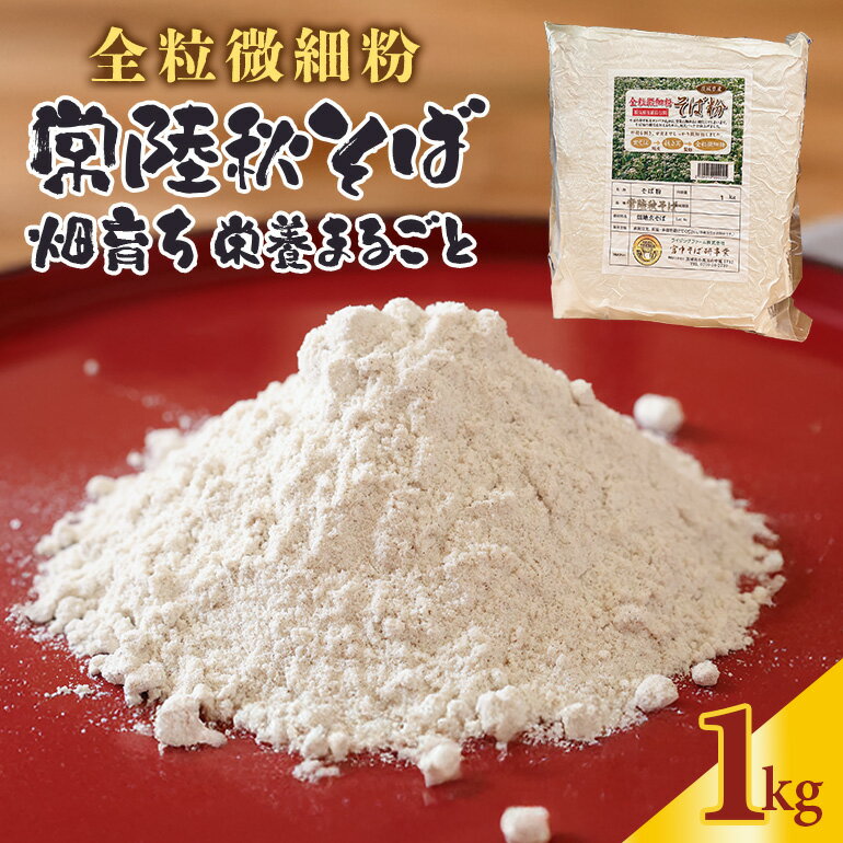 【ふるさと納税】【全粒微細粉】常陸秋そば　畑育ち　栄養まるごと　1kg 84-E