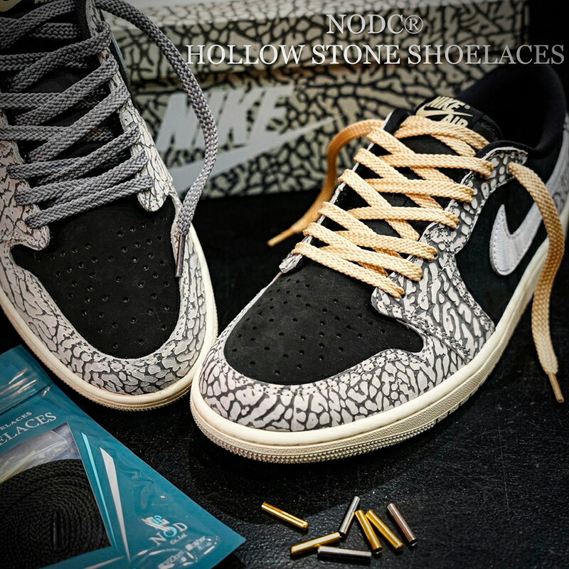 【ふるさと納税】NODC HOLLOW STONE SHOELACES 靴ひも 選べる カラー サイズ 120cm 140cm 160cm セット数 1セット 3セット 紐 スニーカー ローカットシューズ ハイカットシューズ 幅 約 10mm ポリエステル 中空 石目網 プラチップ 立体感 愛知県 小牧市 送料無料