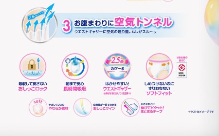 ［全2回定期便］ メリーズ ずっと肌さらエアスルー 【パンツタイプ】　Mサイズ（52枚入り）×3パック ｜オムツ  紙おむつ ベビー用品