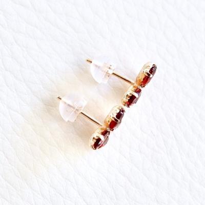 ふるさと納税 甲府市 【ジュエリー】K10 イエローゴールド ガーネット バタフライ 蝶 ピアス 保証書付 SE-2953 |  | 02