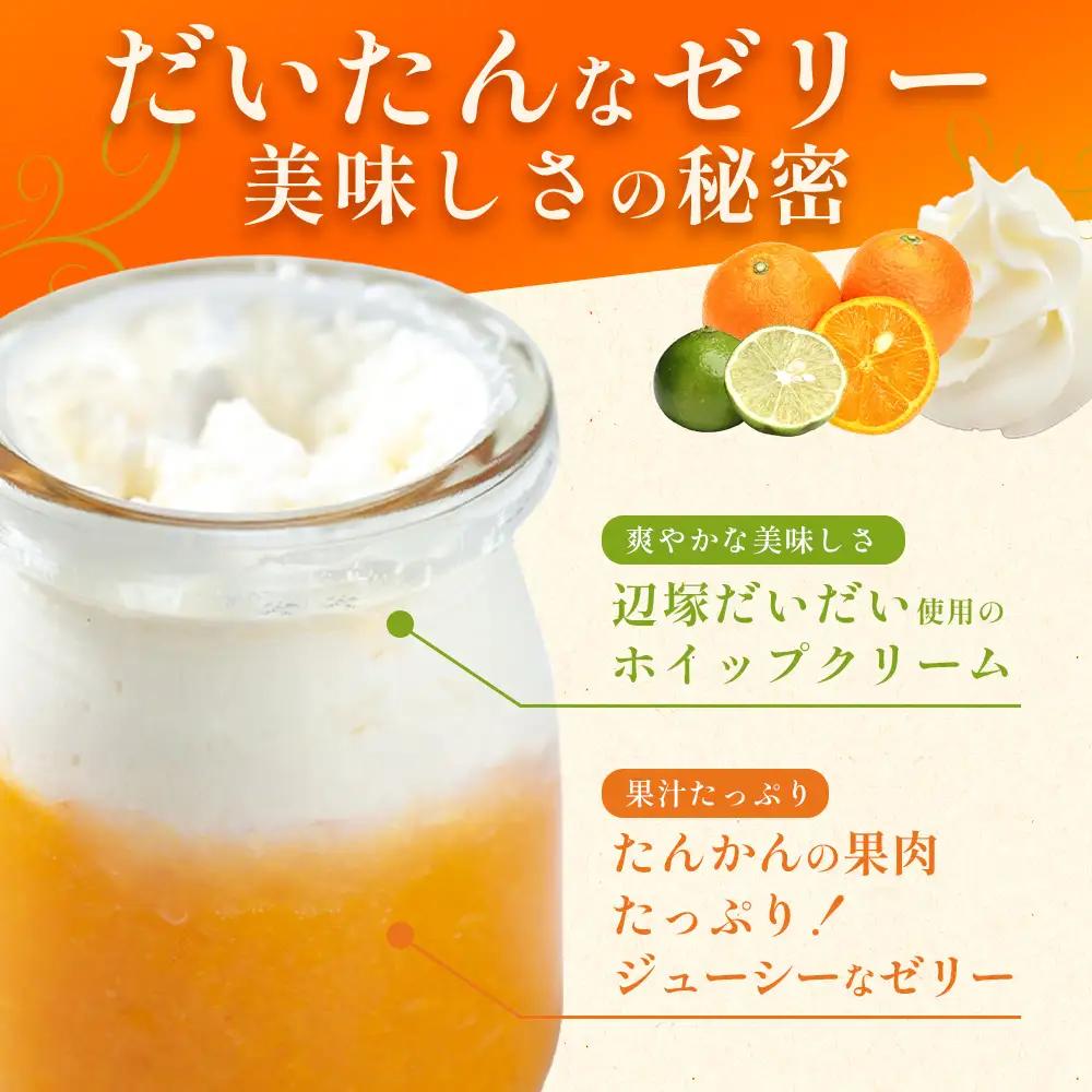 だいたんなゼリー（６個入）SH-701 | 辺塚だいだい タンカン たんかん 果肉 スイーツ フルーツ ゼリー クリーム 手作り おしゃれ 限定スイーツ ジューシー 冷凍 産地直送 オリジナル ギフト