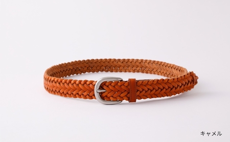 [bell la bell] 栃木レザーメッシュベルト (カラー：キャメル)
