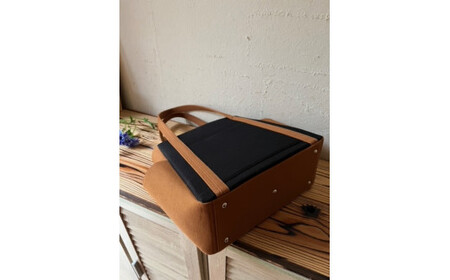 【2026年6月上旬発送開始】【 AKIRA オリジナル】【マツコの知らない世界 で紹介されました！】中型レディストートバッグ ダブルポケット 黒帆布×ダークブラウン帆布 多収納 6ポケット 軽量 軽