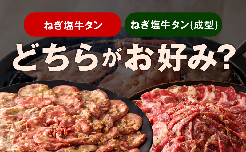 ねぎ塩 牛タン 食べ比べセット 合計 1kg（牛タン 500g／成型牛たん 500g） G1431